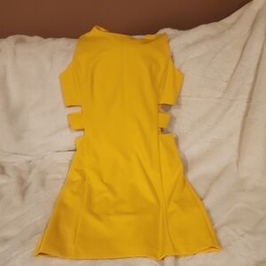 1. State Bright Yellow Dress with Exposed Zipper